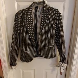 Nwt Black and white blazer with stretch size 8
